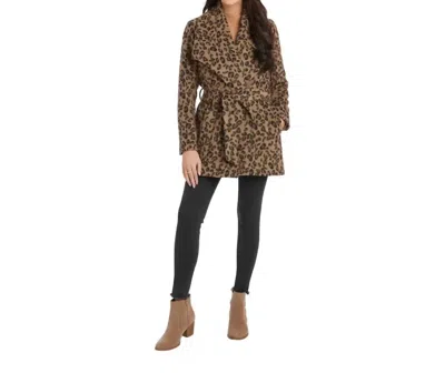 Mudpie Albany Leopard Coat In Tan In Multi