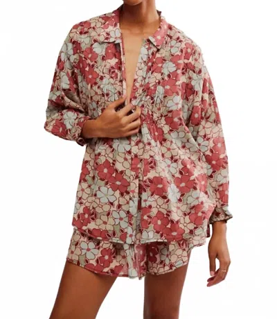 Free People Sienna Skort Set In Stone Combo In Multi