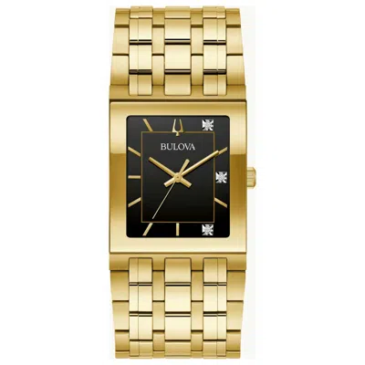 Bulova Quadra Mens Watch In Gold