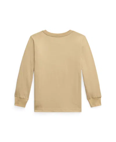 Polo Ralph Lauren Toddler And Little Boys Cotton Jersey Long Sleeve T-shirt In Brown