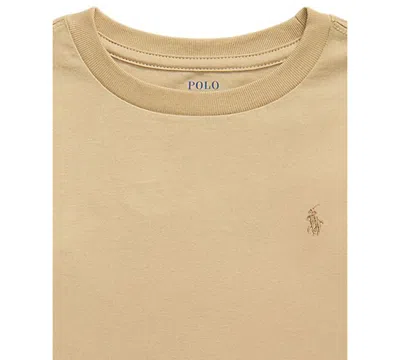 Polo Ralph Lauren Toddler And Little Boys Cotton Jersey Long Sleeve T-shirt In Brown
