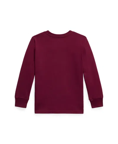 Polo Ralph Lauren Big Boys Cotton Jersey Long Sleeve T-shirt In Burgundy