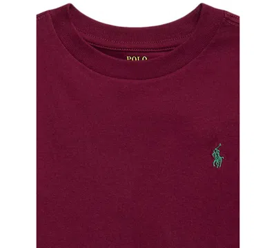 Polo Ralph Lauren Big Boys Cotton Jersey Long Sleeve T-shirt In Burgundy