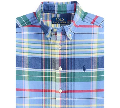 Polo Ralph Lauren Big Boys Plaid Brushed Cotton Oxford Shirt In Multi