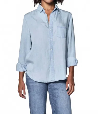 Dear John Denim Galina Tencel Button Down Shirt In Carolina Blue In Blue