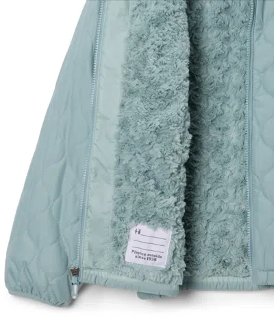 Columbia Girls 7-20 Bella Plush Ii Fleece-lined Full-zip Hooded Jacket In Gray