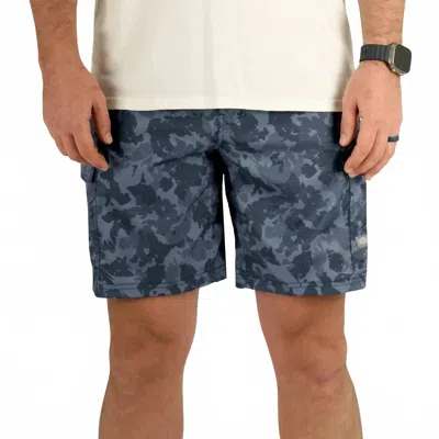 Aftco Men's Deckhand Camo Short In Navy Grander Camo In Multi