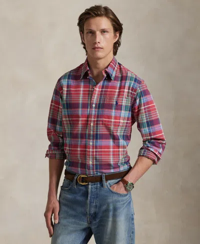 Polo Ralph Lauren Classic Fit Plaid Oxford Shirt In Multi