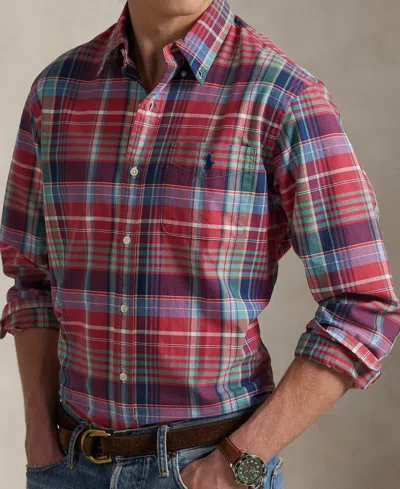 Polo Ralph Lauren Classic Fit Plaid Oxford Shirt In Multi