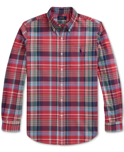 Polo Ralph Lauren Classic Fit Plaid Oxford Shirt In Multi