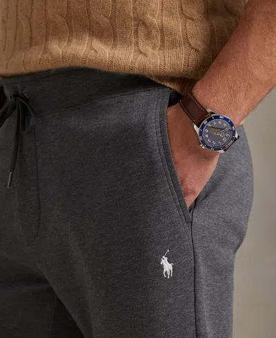 Polo Ralph Lauren Trousers Featuring Elastic Waistband And Ribbed Cuffs In Gray