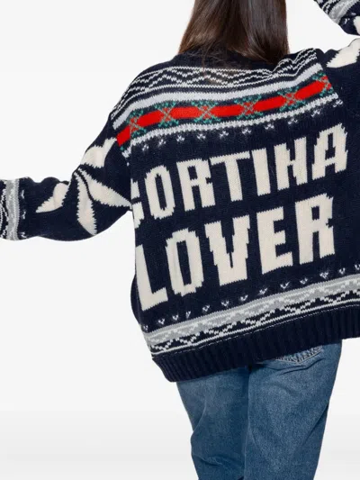 Giada Benincasa Ciao Amore X Franz Kraler Knitted Cardigan In Blue