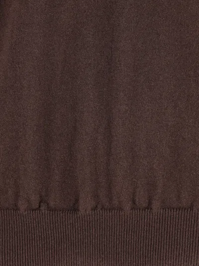 Alpha Studio Crew-neck Cashmere Sweater In Brown