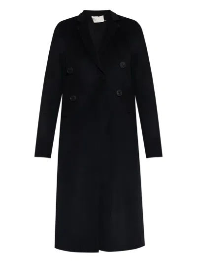 Tory Burch Asymmetric Wool-blend Coat In Black