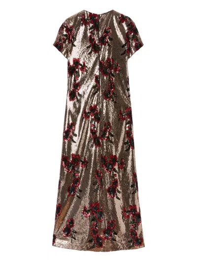 La Doublej Super Midi Swing Dress Primrose Bronze In Brown