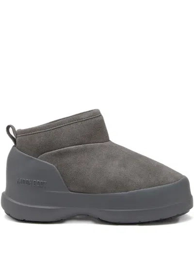 Moon Boot Luna Logo-print Boots In Gray