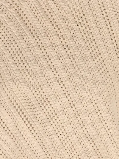 Fendi High-neck Honeycomb-knit Turtleneck In Neutral