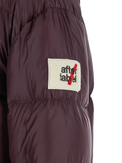 After Label Bordeaux Down Jacket With Logo Patch On The Sleeve In Tech Fabric Woman In Multi
