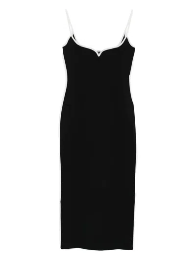 Paris Georgia Sweatheart-neck Maxi Dress In Black