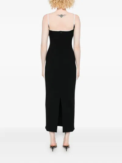 Paris Georgia Sweatheart-neck Maxi Dress In Black