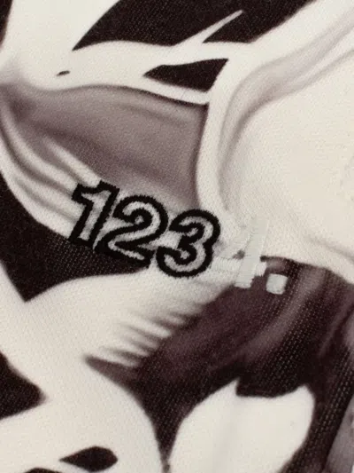 Bldg4 Floral-print Adjustable-waist Shorts In White