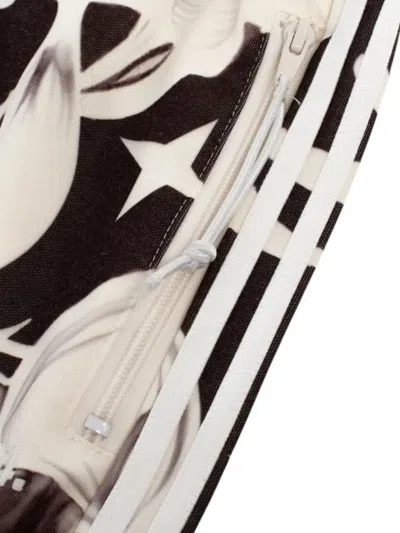 Bldg4 Floral-print Adjustable-waist Shorts In White