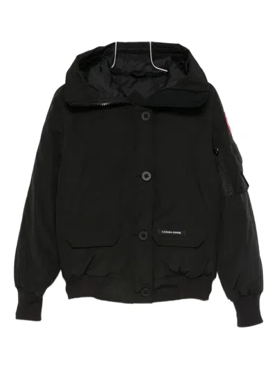 Canada Goose Chilliwack Hooded Shell Down Bomber Jacket In Black