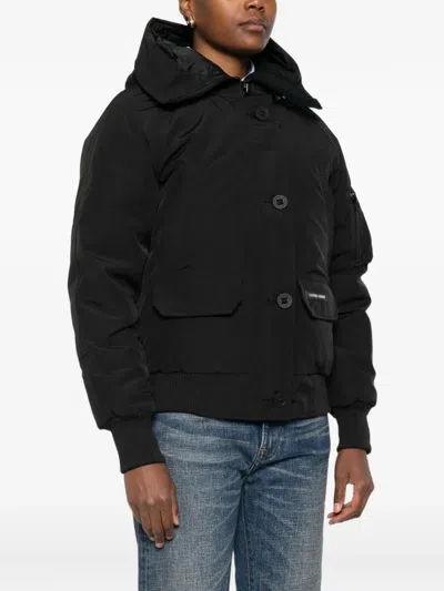 Canada Goose Chilliwack Hooded Shell Down Bomber Jacket In Black