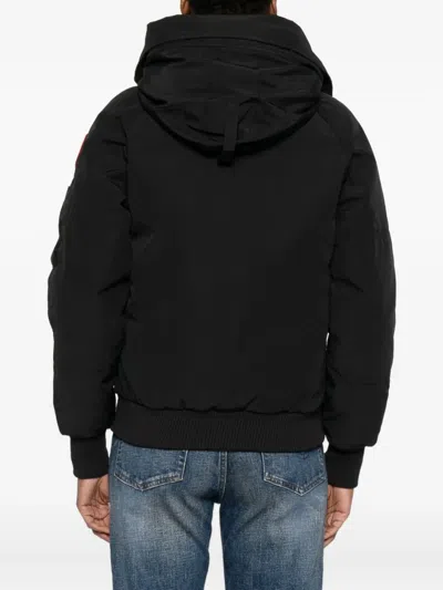 Canada Goose Chilliwack Hooded Shell Down Bomber Jacket In Black