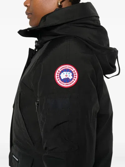 Canada Goose Chilliwack Hooded Shell Down Bomber Jacket In Black