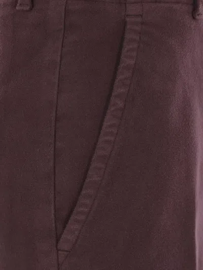 Incotex Wide Leg Trousers Belt Loops In Brown