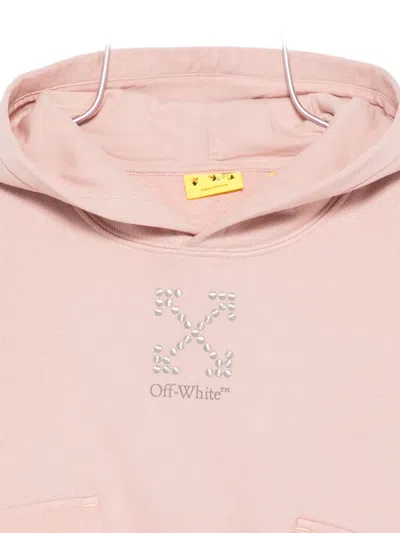 Off-white Logo-print Hoodie In Pink