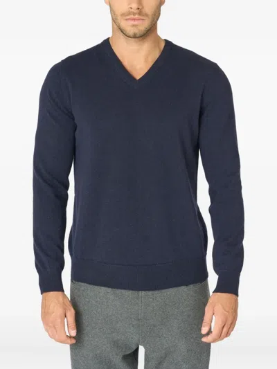 Malo V-neck Cashmere Sweater In Blue