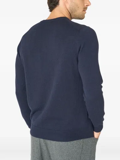 Malo V-neck Cashmere Sweater In Blue