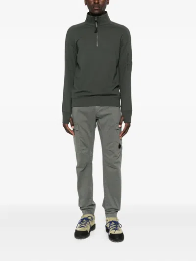 C.p. Company High Half-zip Neck Sweatshirt In Green