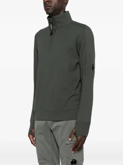 C.p. Company High Half-zip Neck Sweatshirt In Green