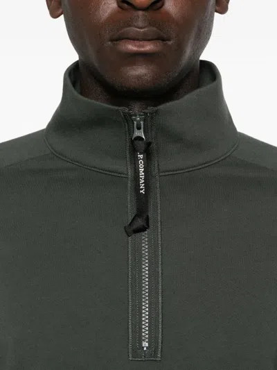 C.p. Company High Half-zip Neck Sweatshirt In Green