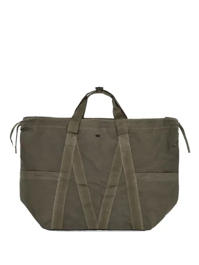 Massimo Osti Studio Drawstring Panelled Tote Bag In Green