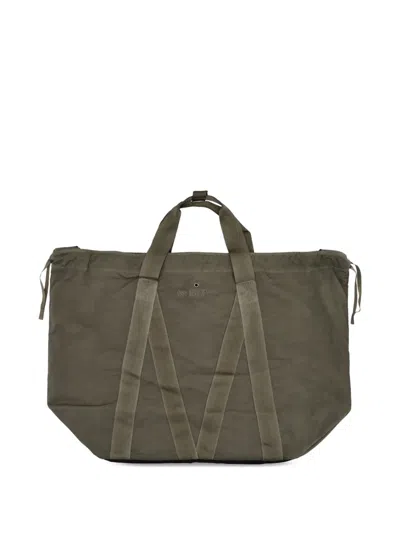 Massimo Osti Studio Drawstring Panelled Tote Bag In Green