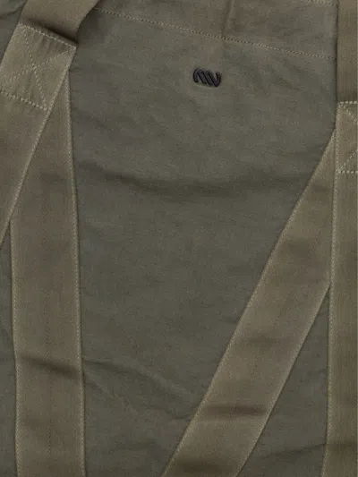 Massimo Osti Studio Drawstring Panelled Tote Bag In Green