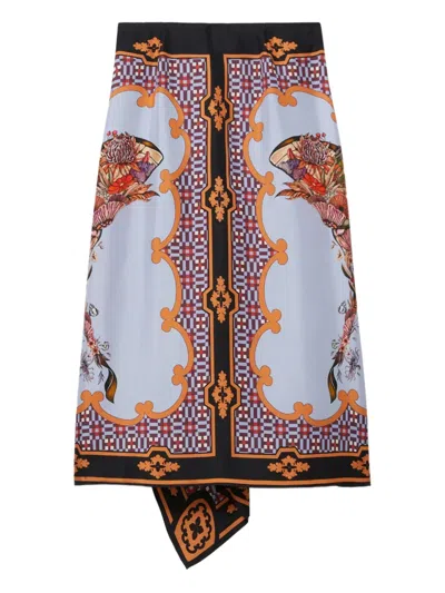 La Doublej Scarf Ruffled Skirt In Multi