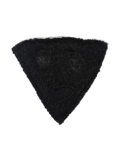 Plan C Triangular Embroidered Pin In Black