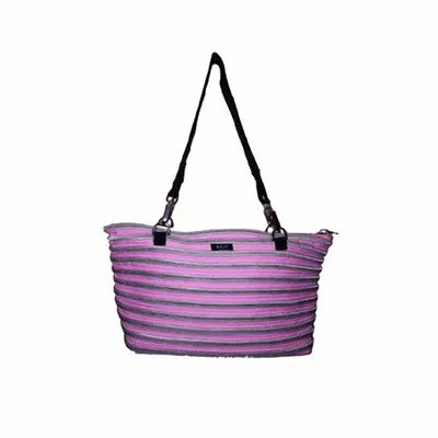 Bam Bags Flat Bottom Tote Bag In Pink/silver In Multi