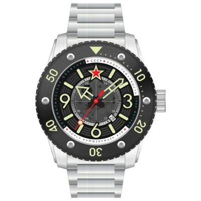 Cccp Men's Naval Barrakuda 54mm Automatic Watch In Black