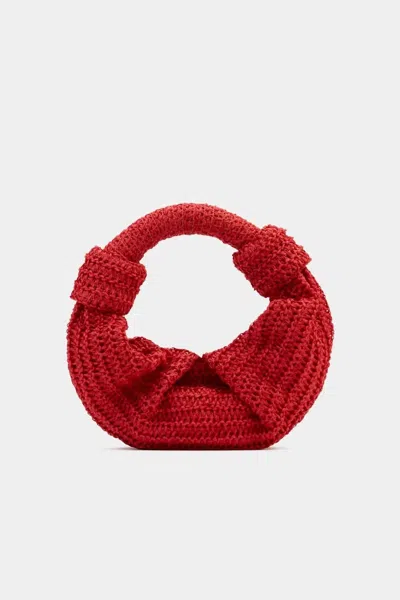 Simon Miller Raffia Lopsy Bag In Cherry Red In Red