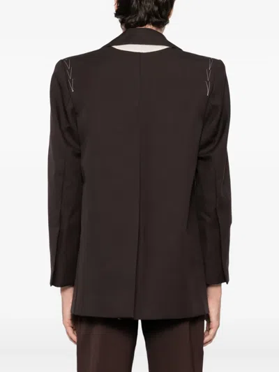 Sonia Carrasco Heavyweight Single-breasted Blazer In Brown