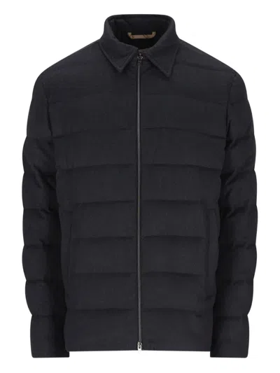 Herno L'aviatore Bomber Jacket In Black