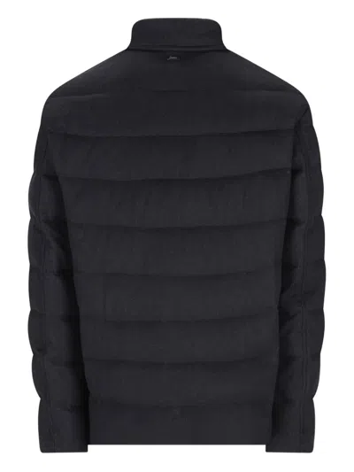 Herno L'aviatore Bomber Jacket In Black