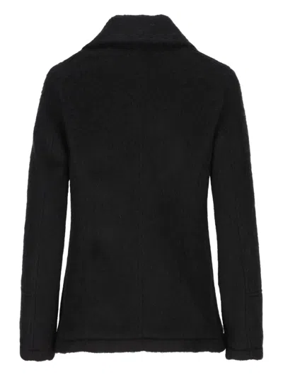 Camplin Double-breasted Coat In Transparent