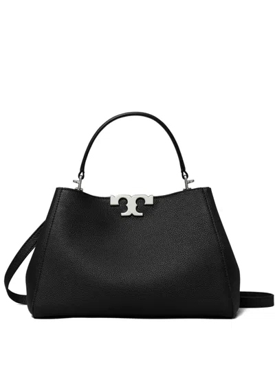 Tory Burch Medium Eleanor Leather Top Handle Bag In Black